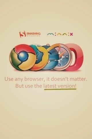 Используй любой браузер, главное — последнюю версию обои