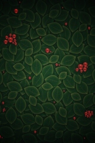 Векторные листья с ягодами обои