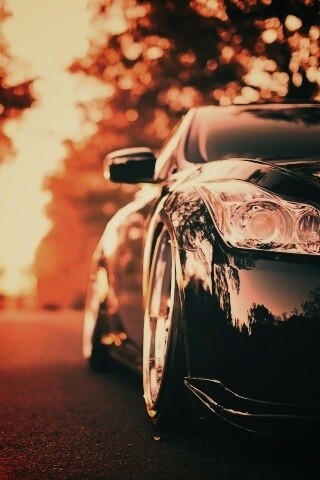 Автомобиль на закате обои