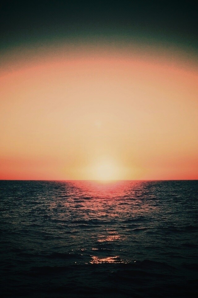 Заходящее солнце обои