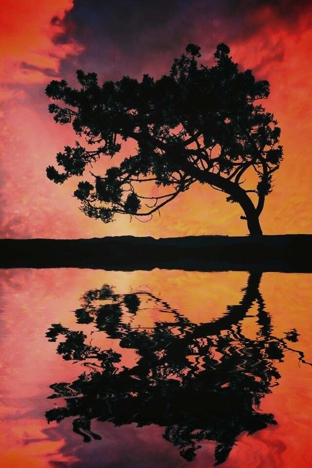 Зеркальное озеро обои