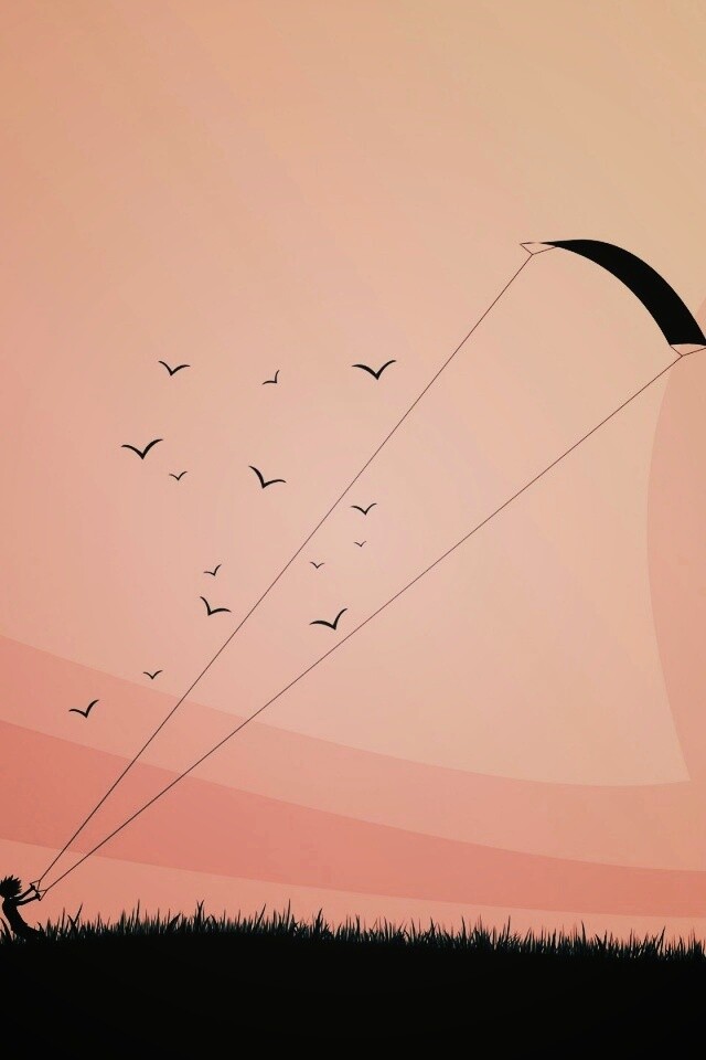 Запуск воздушного змея обои