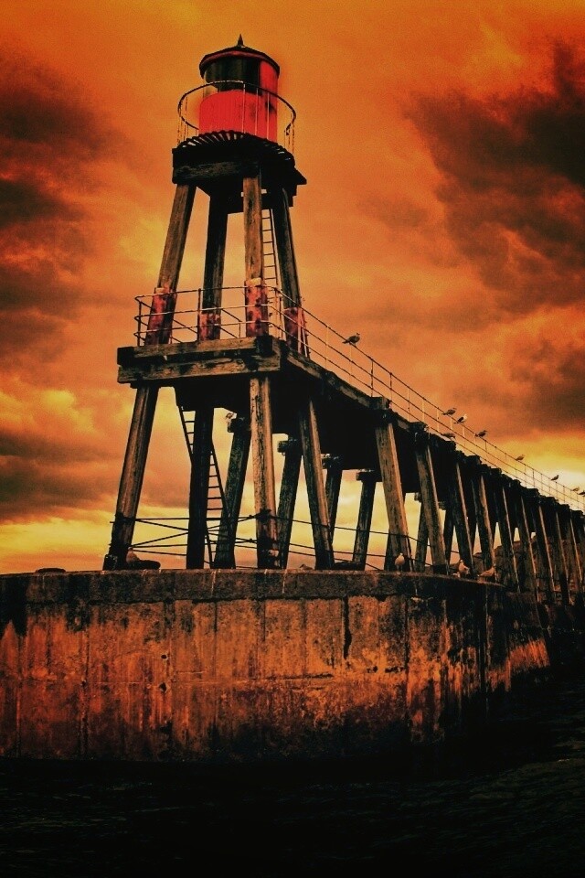 Деревянный маяк обои