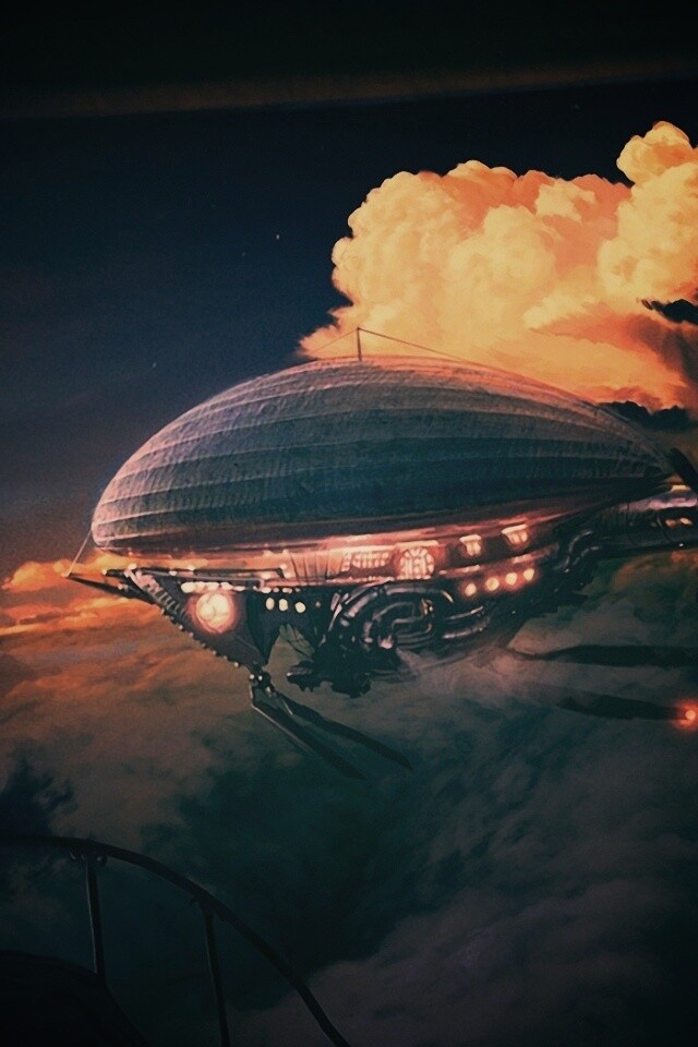 Инопланетный дирижабль обои