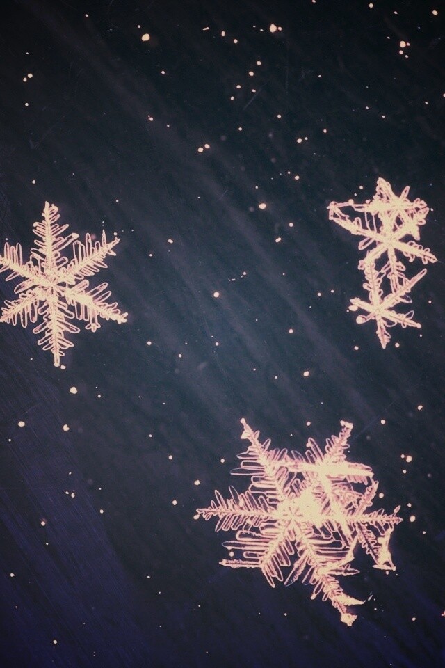Снежинки обои