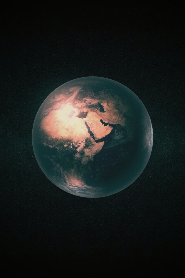 Наш голубой шар в космосе обои