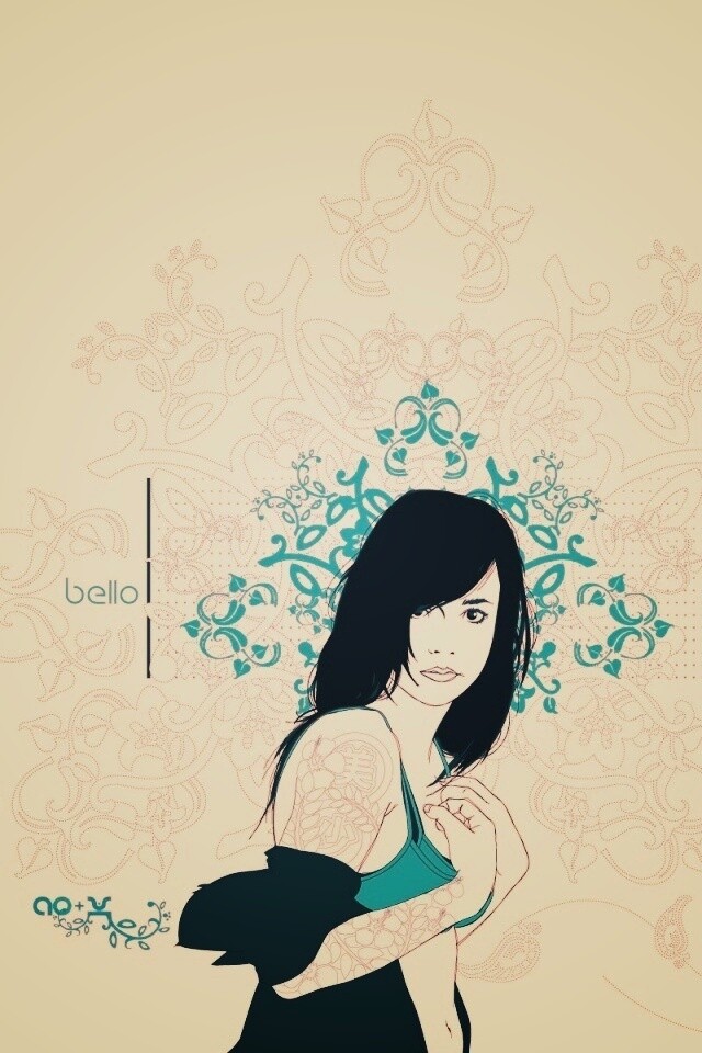 Векторная девушка обои