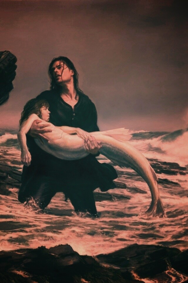 Рыбаки спасают русалку обои