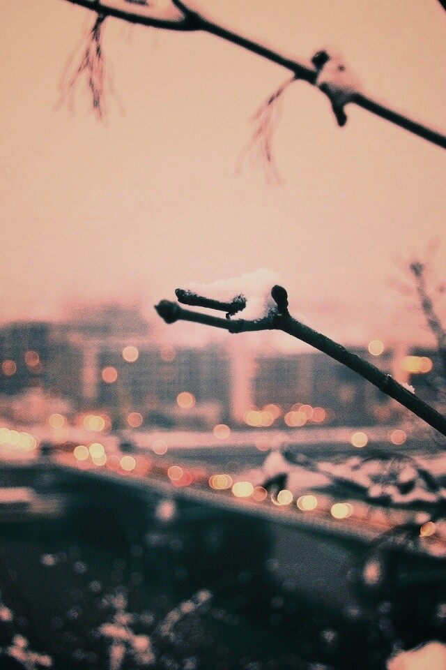 Зима в городе обои