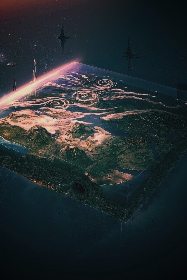 Плоский мир из Homeworld обои