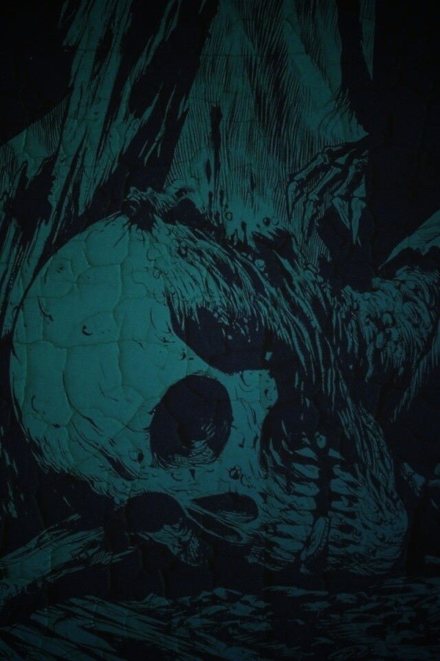 Тлеющий скелет обои