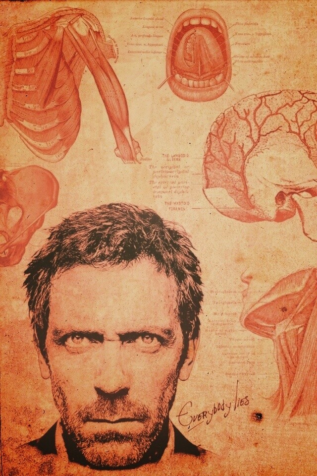 Анатомические рисунки доктора Хауса обои