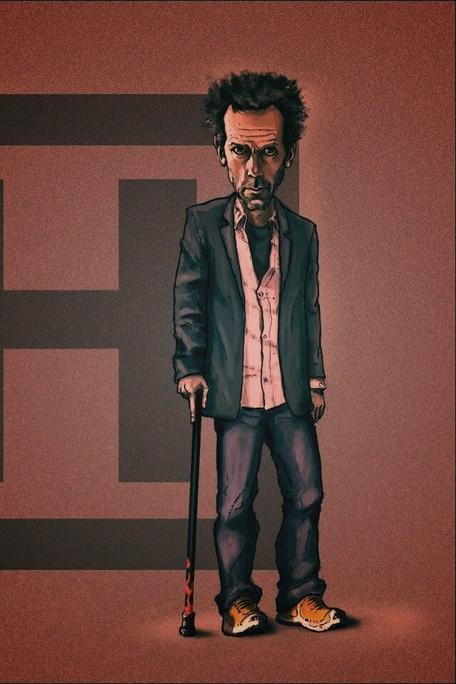 Шарж на доктора Хауса обои