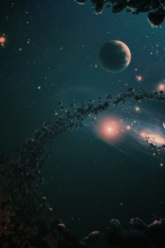 Причудливый пояс астероидов обои