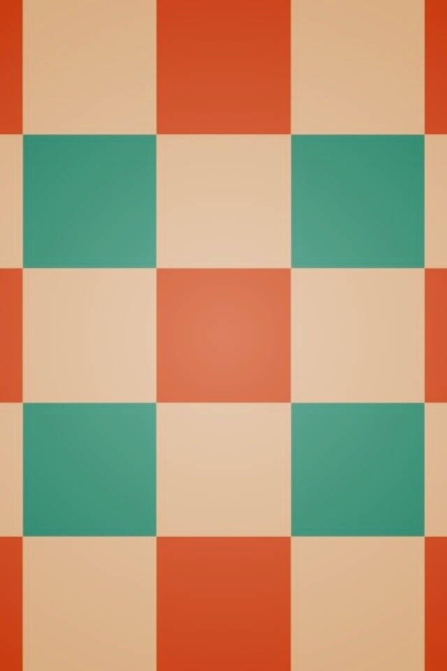 Оранжевые голубые и белые клетки обои