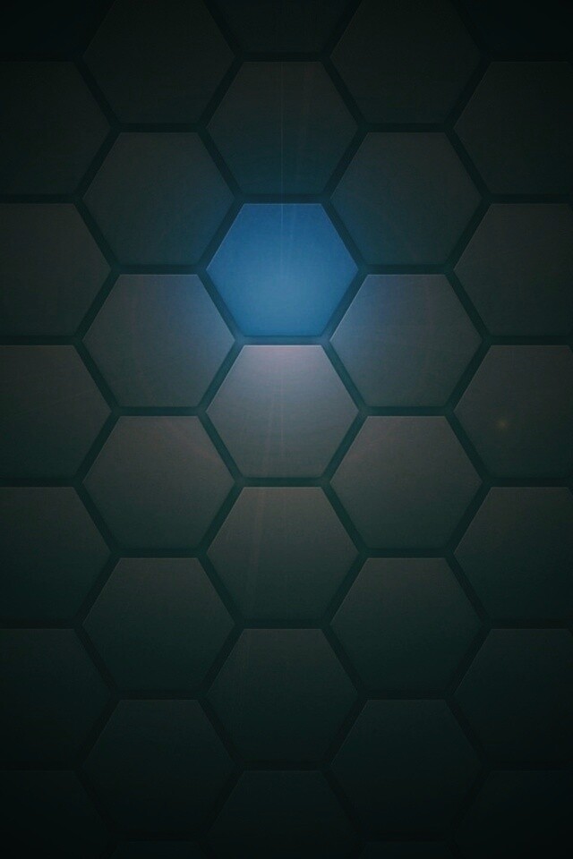 Светящийся синий шестиугольник обои
