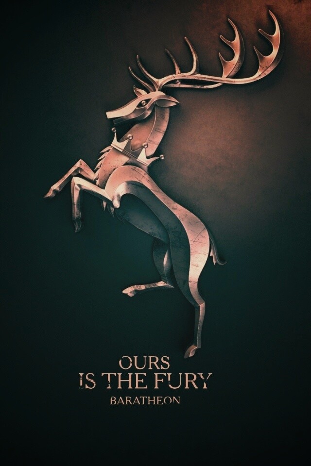 Металлический герб Баратеонов обои