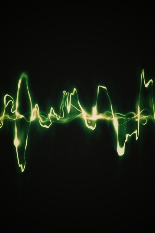 Зеленая пульсирующая волна обои