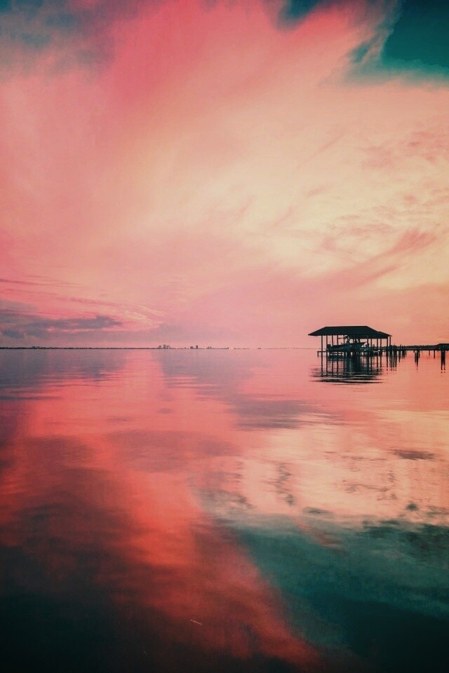 Прекрасный океанский закат обои