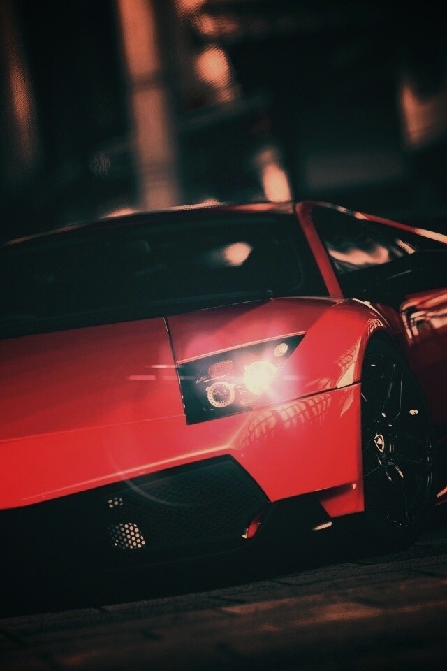 Красная ламборджини мурселаго обои