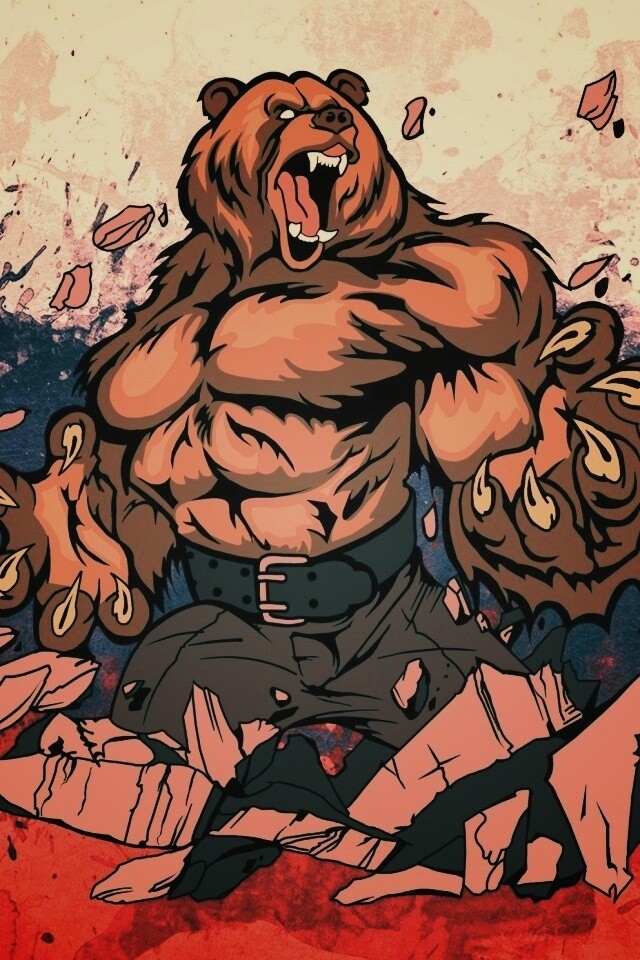 Русский патриотический медведь обои