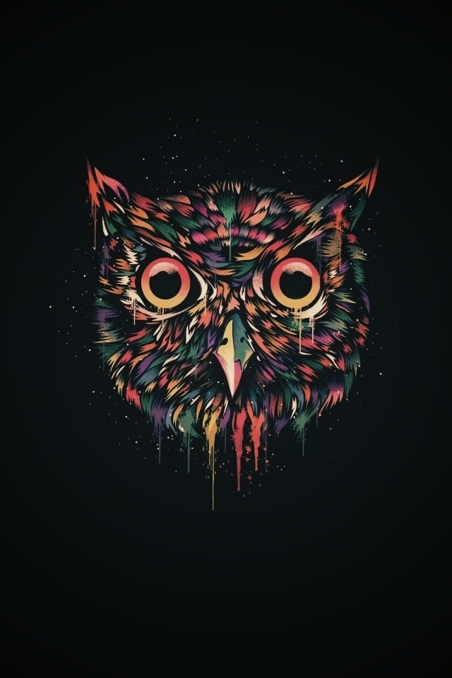 Векторная совиная голова обои