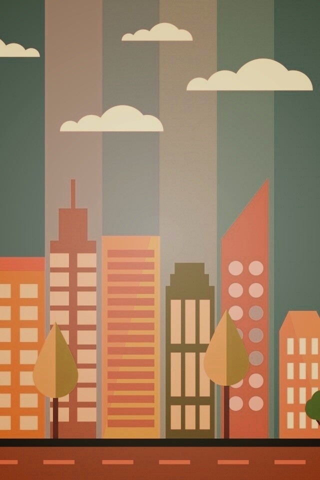 Векторный рисунок города обои