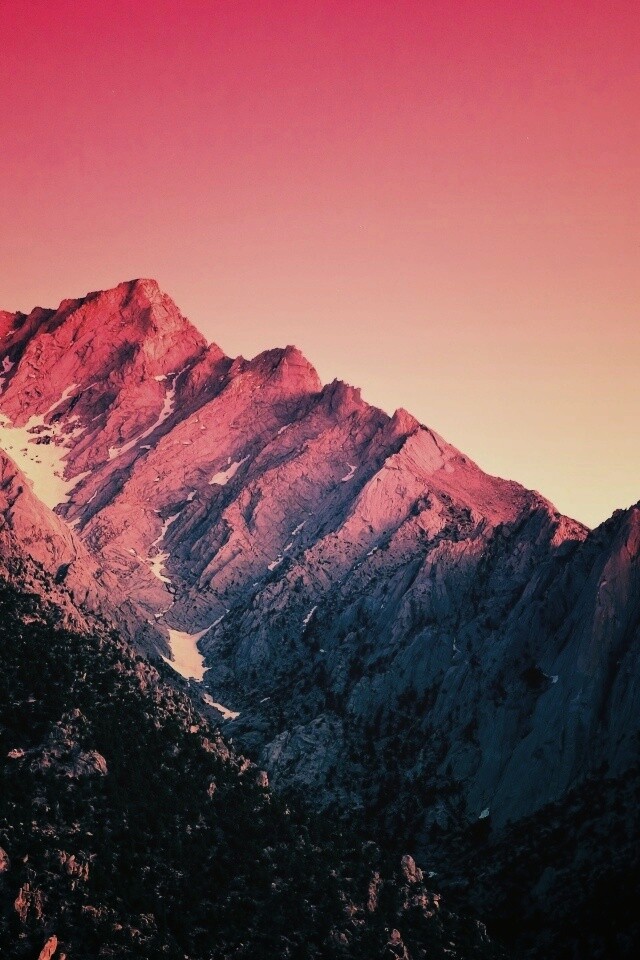 Розовые горы обои