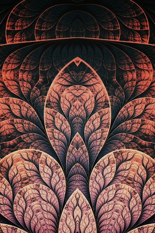 Фрактальные листья обои