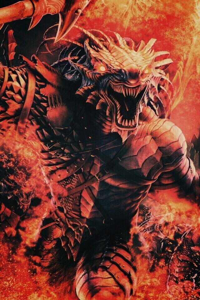 Dragonborn Barbarian обои