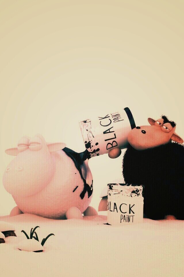 Овечки лепят снеговиков обои