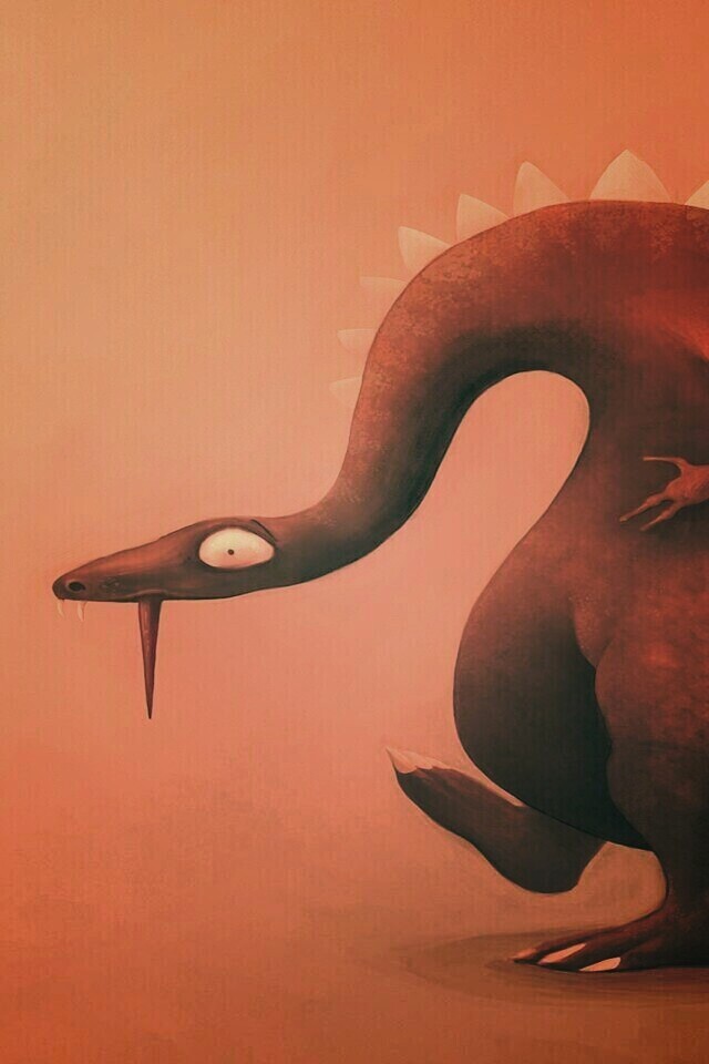 Рисованый динозавр обои