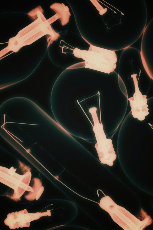 Лампочки под рентгеном обои