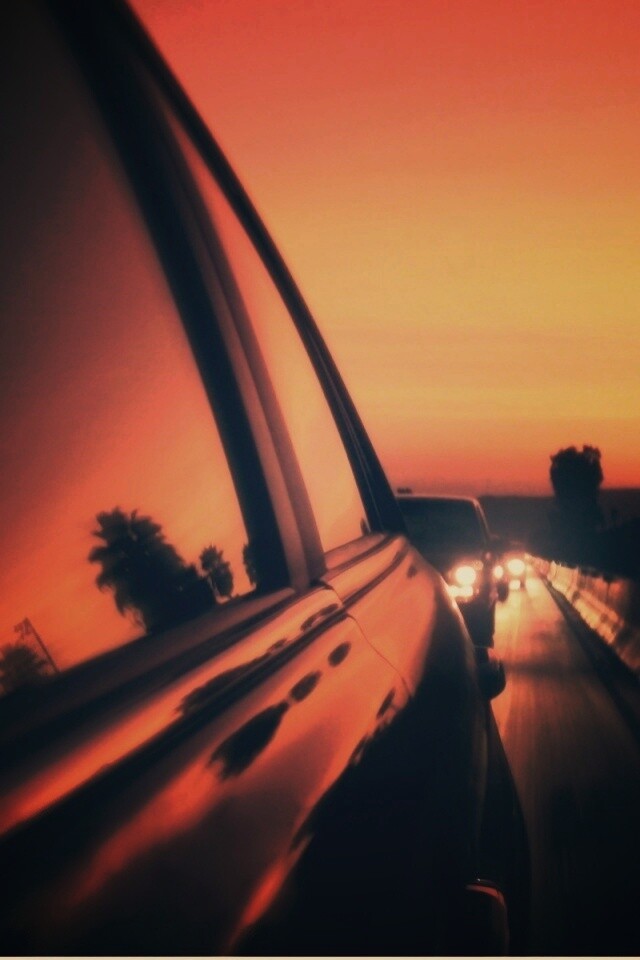 Вечерняя поездка обои