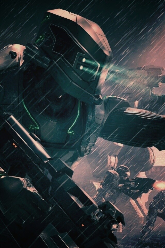 Бой под дождем обои