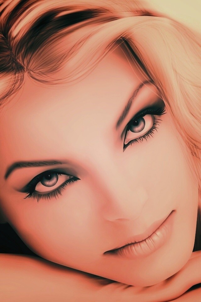 Девушка в векторе обои