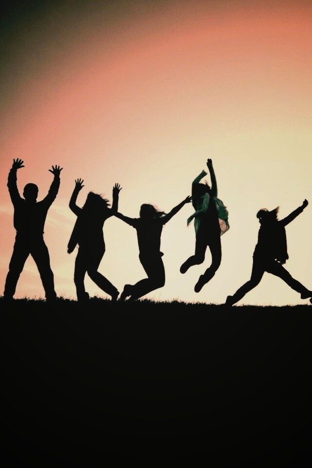 Силуэты людей обои