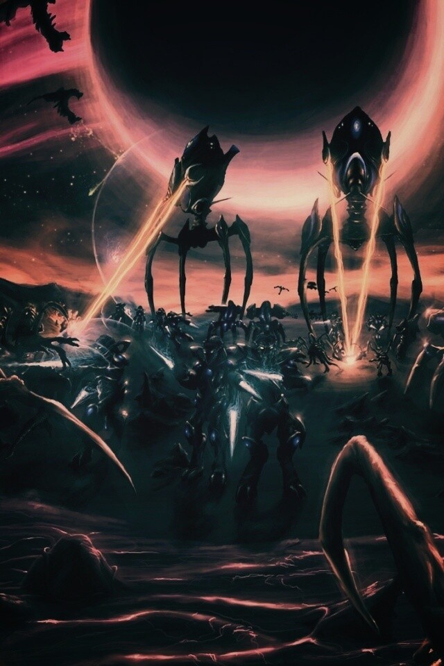 Протосы против зергов обои