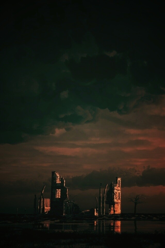 Руины здания обои