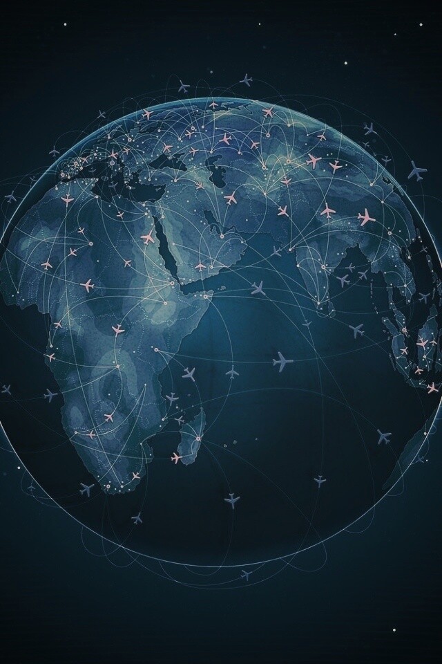 Маршруты самолетов обои