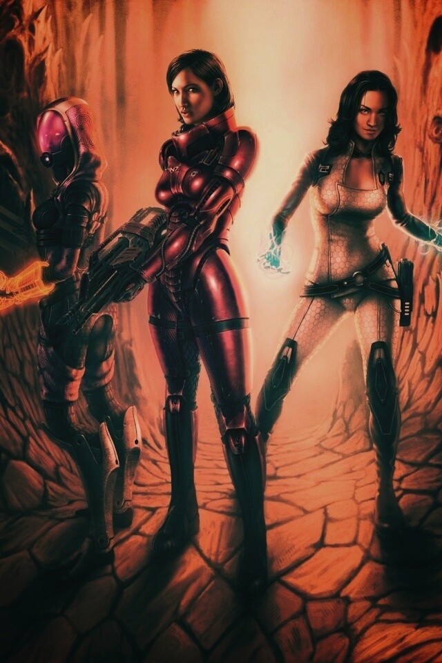 Девушки mass effect обои