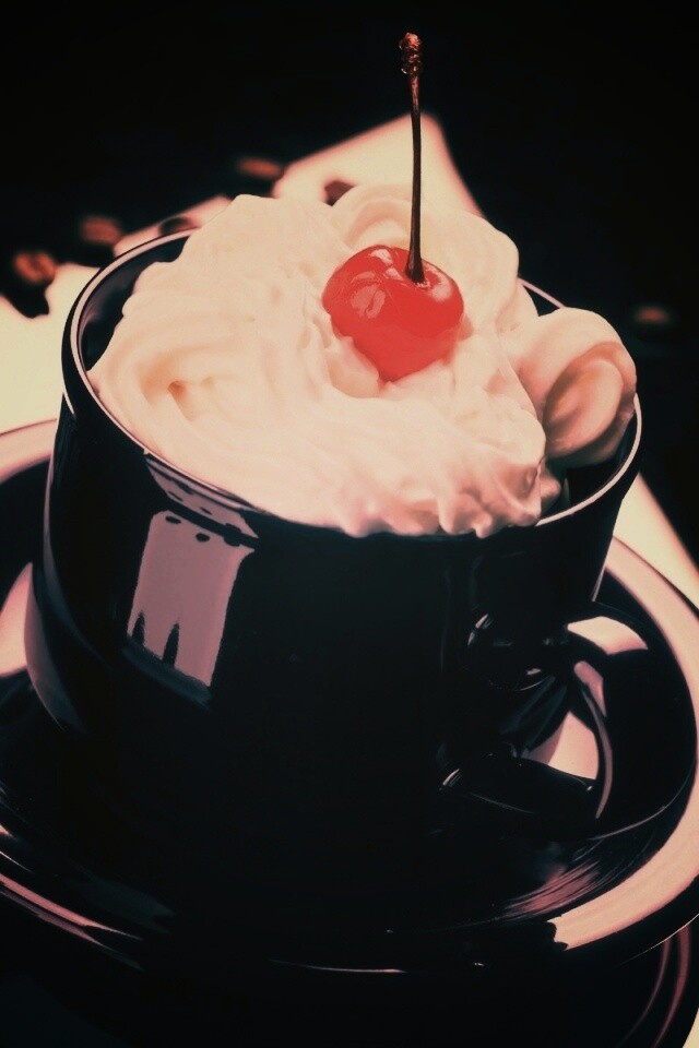 Вишня в креме обои