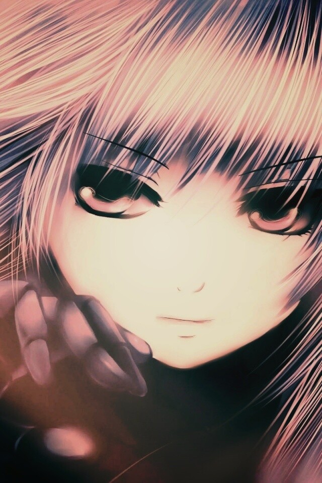 Девушка с голубыми волосами обои