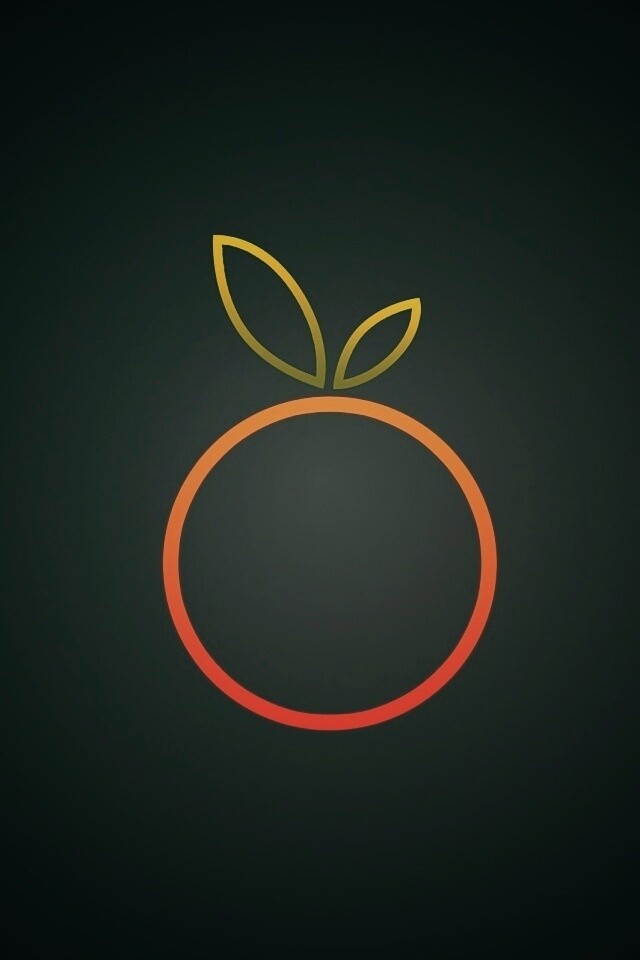 Стилизованная апельсинка обои