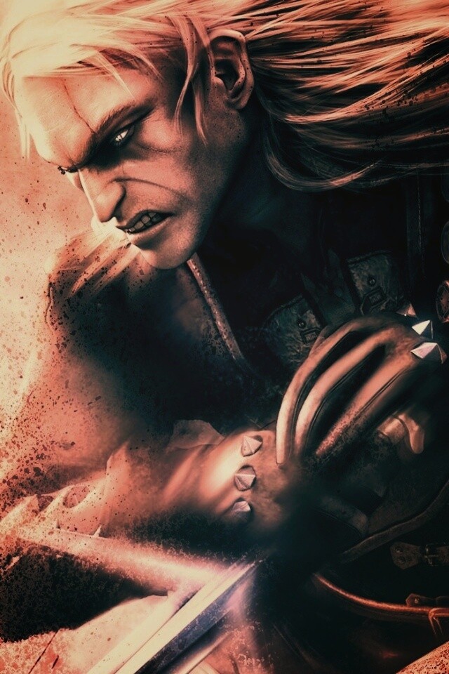 Ведьмак против  стрыги обои