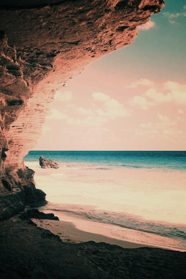 Скальный морской берег обои