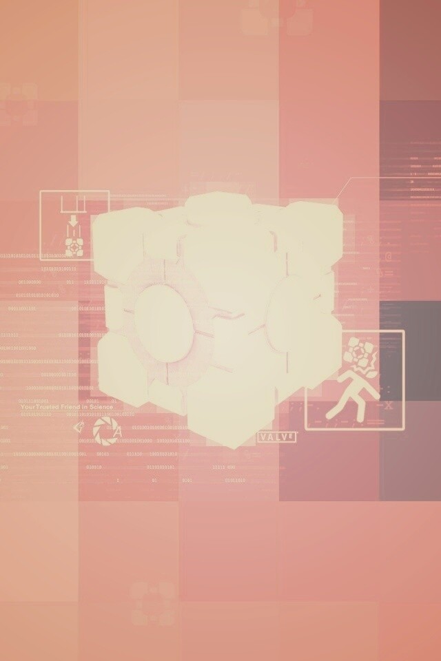 Высокотехнологичный куб из Портал обои