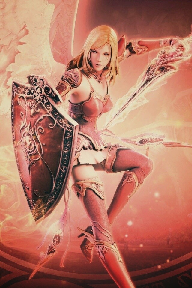 Ангел с мечом и щитом обои