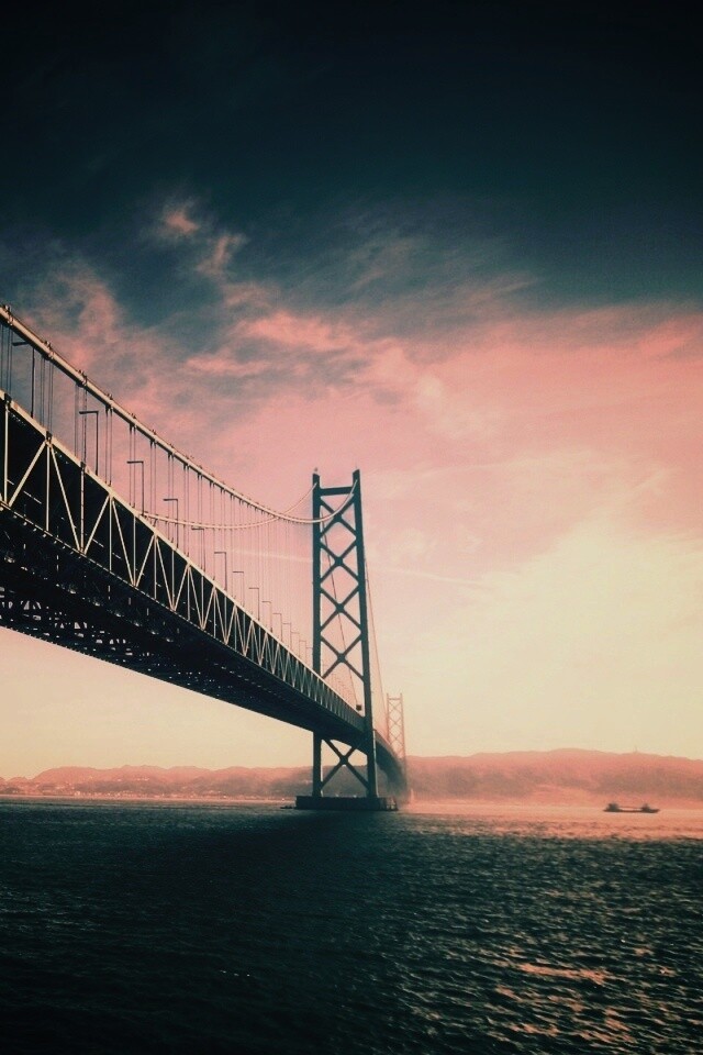 Мост Akashi Kaikyo в Японии обои