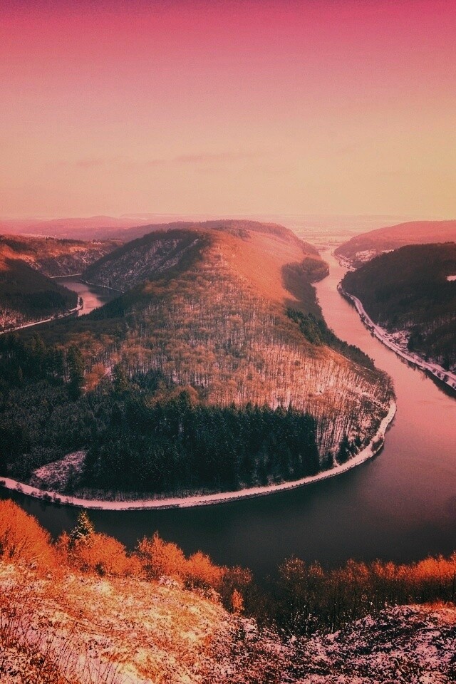 Изгиб реки обои